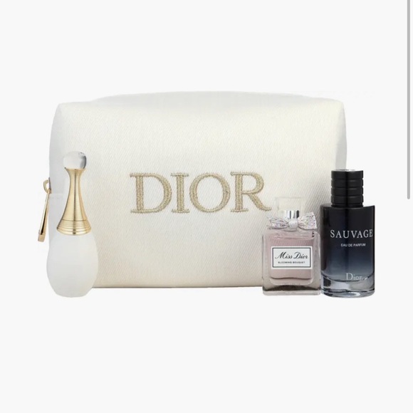 NEW ~ DIOR COSMETIC BAG & 3 DELUXE MINIS